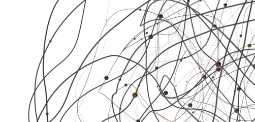 Concept of AI technology, Motion of digital data flow.