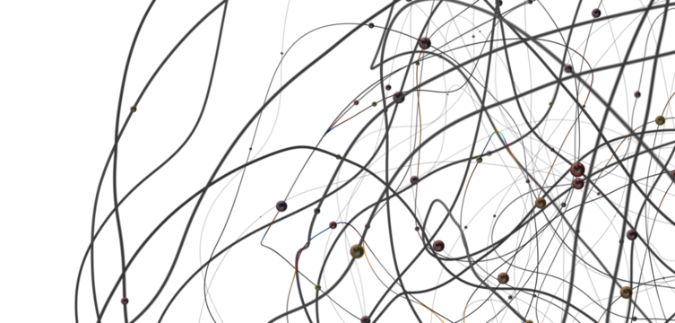 Concept of AI technology, Motion of digital data flow.