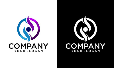 Community Logo Icon Design Vector