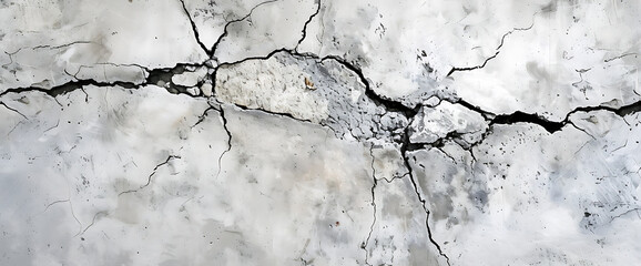 a close up image of a concrete wall with cracks in