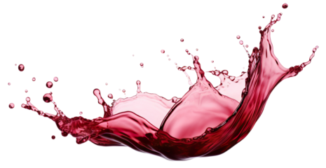 Delicious red wine splash, cut out
