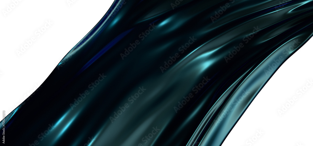 Poster abstract blue waves background.3d rendering.