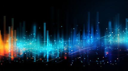 Colorful abstract background with lines and dots