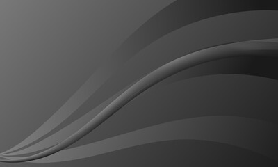 gray silver stripe wave curves with smooth gradient abstract background