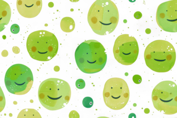 "Pastel Smiling Faces Pattern for Diverse Uses"