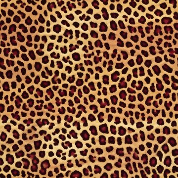 Stylized Red Leopard Spots on Seamless Pattern. Seamless pattern with stylized red and black leopard spots.
