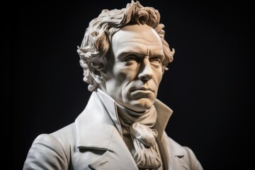 Michael Faraday statue. He known for his groundbreaking contributions to the study of electricity and magnetism through pioneering experiments and discoveries