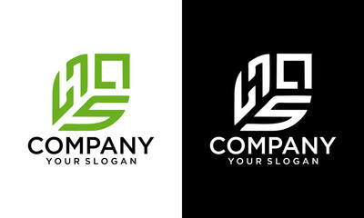 Fototapeta premium HS letter logo creative design with vector graphic