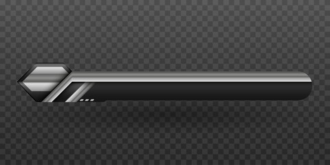 Metallic Black Lower Third Banner for Video Broadcast Presentations Screen Title Headlines