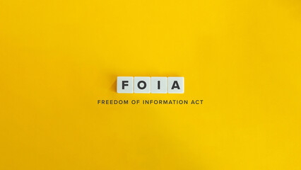 Freedom of Information Act (FOIA) Banner. - obrazy, fototapety, plakaty