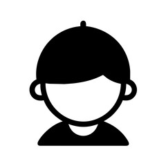 icon silhouette of a baby boy