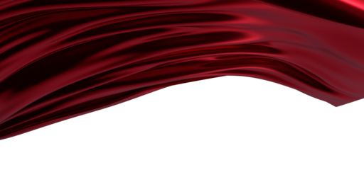 Flowing red cloth background, 3d rendering.