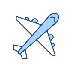 Airplane related vector icon. Isolated on white background. Vector illustration