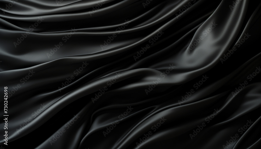 Aufkleber smooth satin material draped in elegant wave pattern, luxurious and soft generated by ai