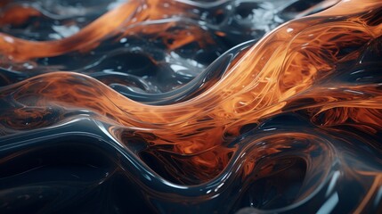 Obraz premium Abstract visualizer with flowing liquid-like patterns, conveying the fluidity and movement of audio
