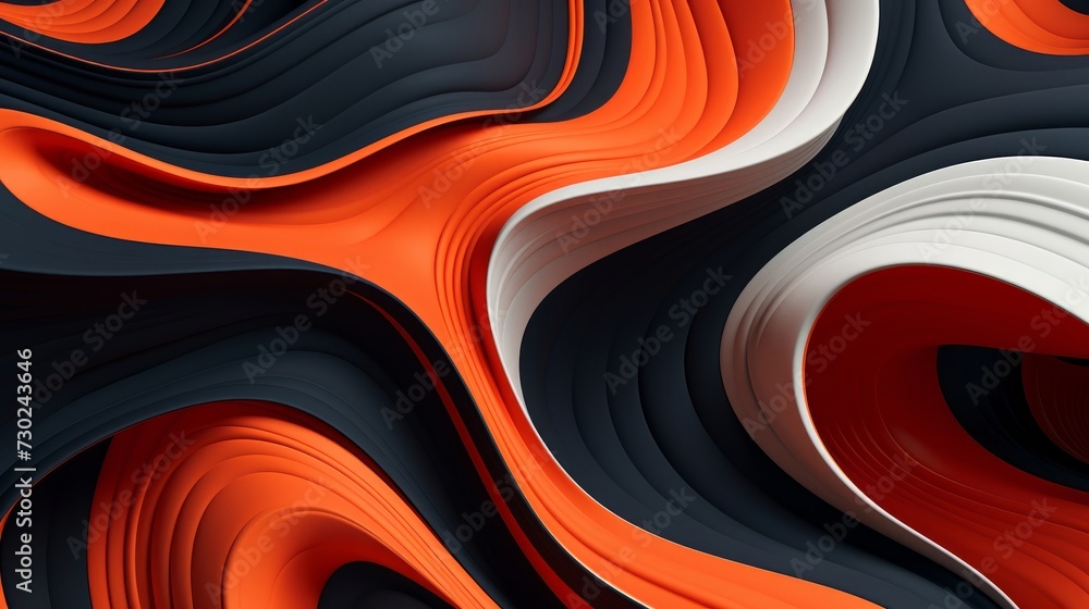 Poster abstract shapes and lines morphing and pulsating, offering a visually captivating and dynamic effect