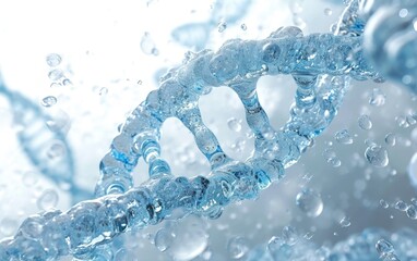 Crystal Clear DNA Model - Genetics Research and Molecular Science Illustration