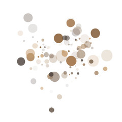 Gold glitter dots on transparent background. Bright dust explosion. Golden glitter particles splatter. Sparkling firework. Luxury design. PNG illustration