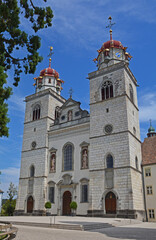Fototapeta premium Kloster Rheinau, ehemaliges Benediktinerkloster im Kanton Zürich, Schweiz