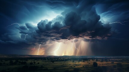 Breathtaking thunderstorm, representing the dramatic power of nature's audio-visuals