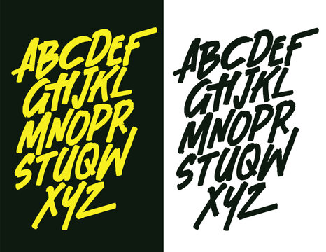 Best Alphabet Painting Paint Brush Beauty Script Logotype Font lettering handwritten