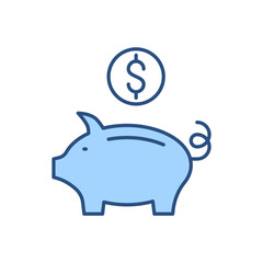 Piggy Bank related vector icon. Isolated on white background. Vector illustration