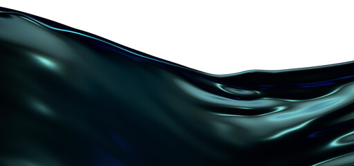 Dynamic Aquatic Motion: Abstract 3D Blue Wave Illustration for Dynamic Visuals