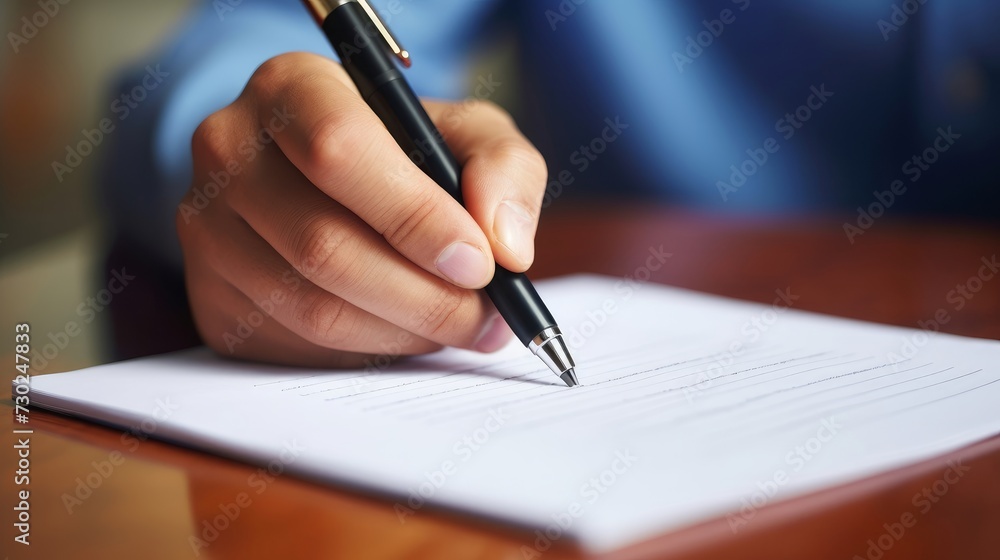 Poster hands holding a pen, checking off items on a to-do list, symbolizing productivity and organization