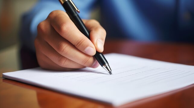 Hands holding a pen, checking off items on a to-do list, symbolizing productivity and organization
