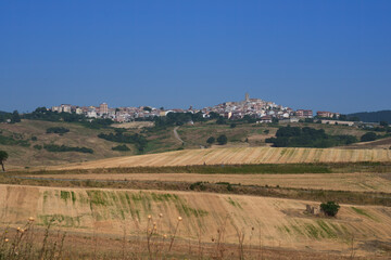 Fototapeta na wymiar Country landscape near Motta Montecorvino, Apulia, Italy