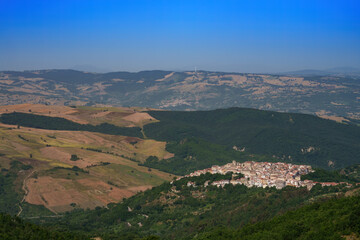 Country landscape near Volturara Appula, Apulia, Italy