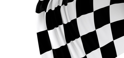 Waving racing finish flag in