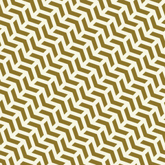 Geometric vector pattern with diagonal golden arrows. Geometric modern ornament. Seamless abstract background - 730250014