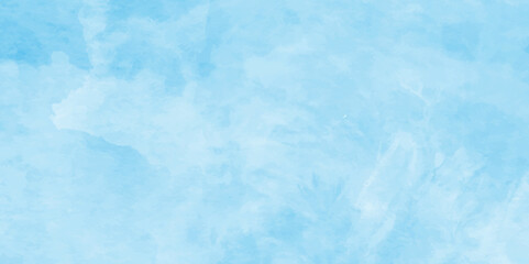 Obraz premium Creative vintage light sky blue background.Aquarelle paint paper texture canvas for vintage text design, retro card, template, creative background, smeared light turquoise frame,