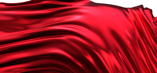 Abstract red cloth swaying in the wind