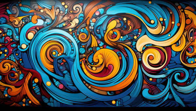 Closeup of colorful teal, pink and yellow urban wall texture. Modern pattern for wallpaper design. Creative modern urban city background