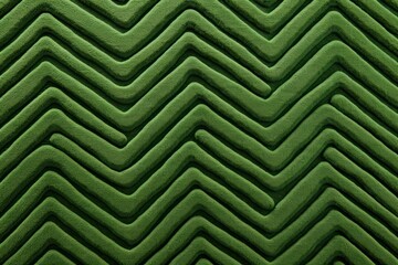 Green zig-zag wave pattern carpet texture background