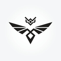 eagle logo design, phoenix vector emblem, bird falcon vector wings logo template