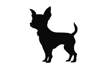 Chihuahua dog silhouette vector