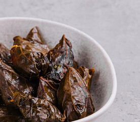 Dolma cabbage rolls grape leaves with filling