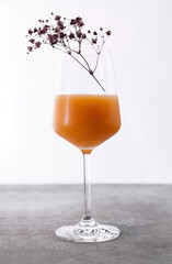 Summer fresh yellow cocktail isolated