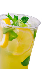 Fresh summer lemonade with citrus, orange