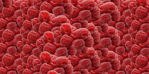 Raspberries theme. Mixed raspberry background.