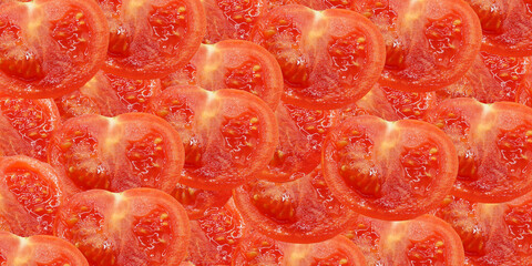 Tomatoes background. Mixed tomato theme.