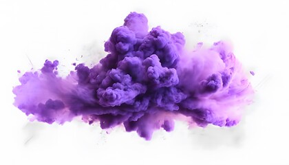 Abstract Purple explosion smoke isolated on a transparent background. Ai generate