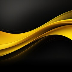 Abstract black yellow background with wave effect. Desktop screensaver, smartphone wallpaper, print, digital paper