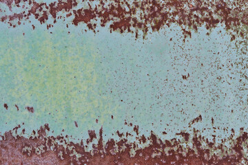 Background of old rusty painted metal.
