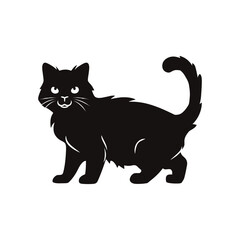 Persian cat vector silhouette
