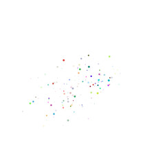 Naklejka premium Colorful confetti glitter on transparent background