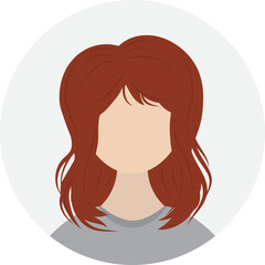 profile picture of a faceless woman with long hair